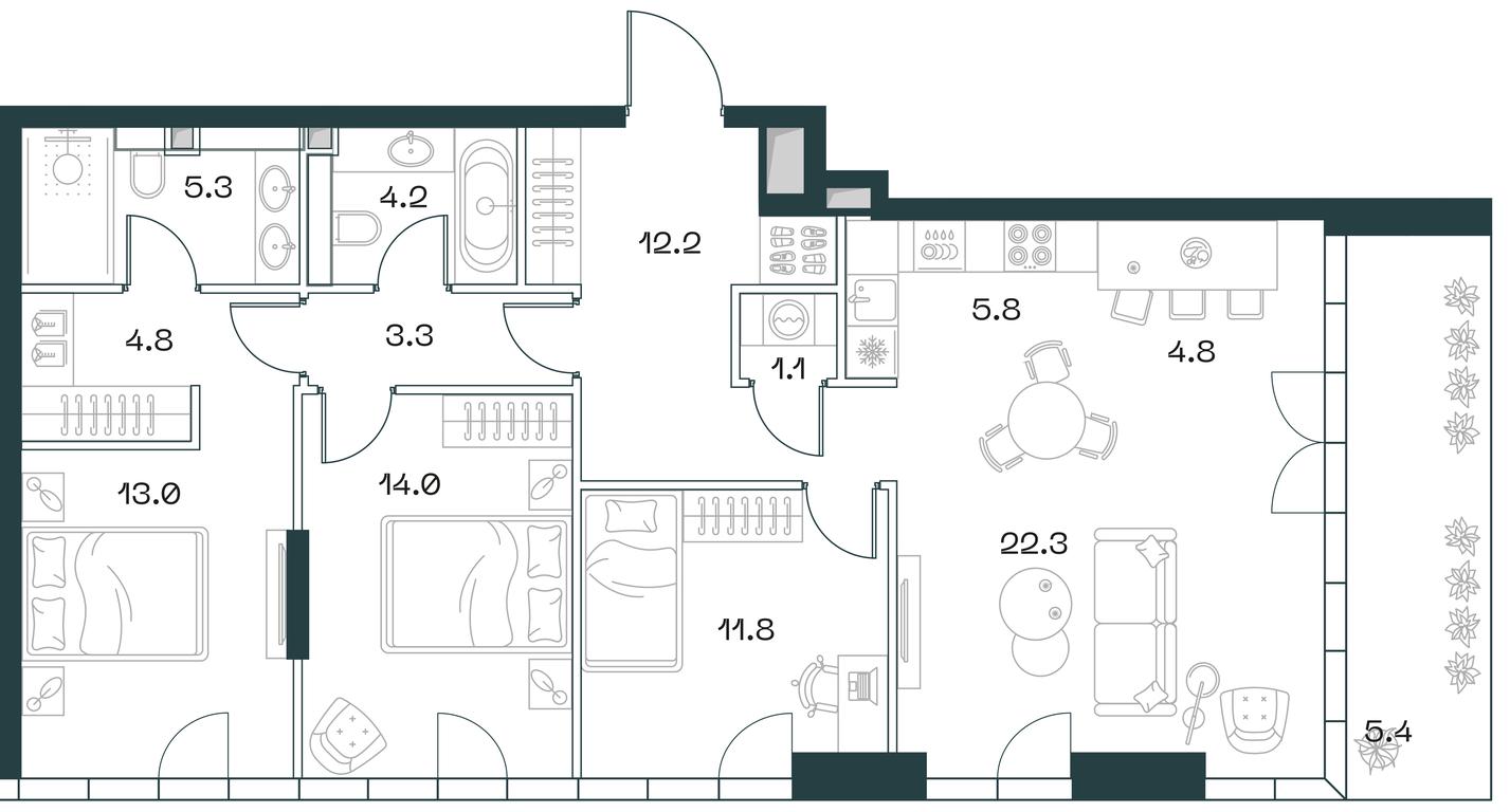 3-BD Apartment Sale, 108平方米 at SHIFT, 2nd Donskoy Drive, 10, Moscow, Russia #1 3-BD Apartment Sale, 108平方米 at SHIFT, 2nd Donskoy Drive, 10, Moscow, Russia #1
