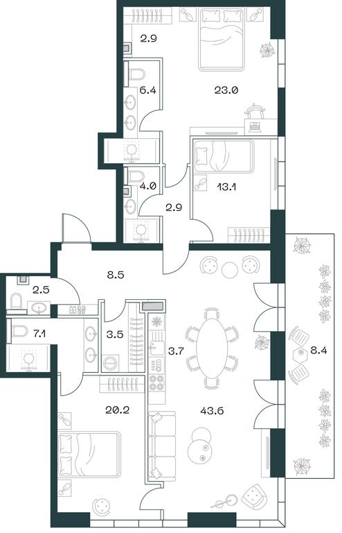 3-BD Apartment Sale, 150 sq. m. at SHIFT, 2nd Donskoy Drive, 10, Moscow, Russia #1 3-BD Apartment Sale, 150 sq. m. at SHIFT, 2nd Donskoy Drive, 10, Moscow, Russia #1