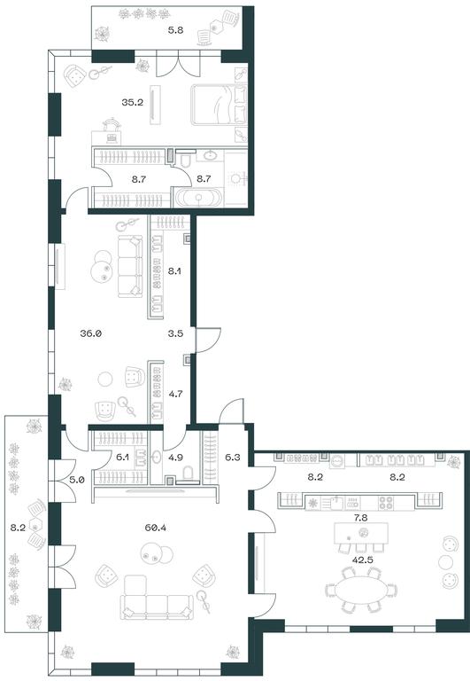 3-BD Apartment Sale, 268.3平方米 at SHIFT, 2nd Donskoy Drive, 10, Moscow, Russia #1 3-BD Apartment Sale, 268.3平方米 at SHIFT, 2nd Donskoy Drive, 10, Moscow, Russia #1