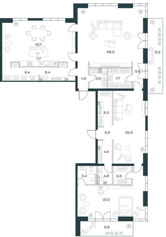 Продажа 3-комн. квартиры, 268,4 м² в ЖК «SHIFT (Шифт)», 2-й Донской проезд, 10, Москва, Россия #1