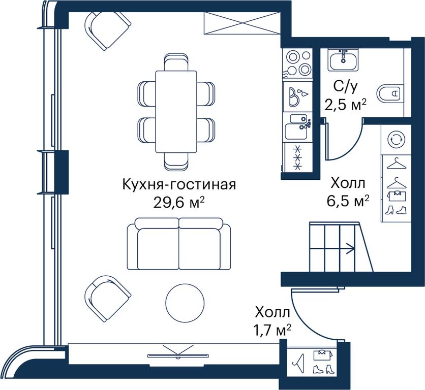 2-BD Apartment Sale, 75.86 sq. m. at City Bay, Volokolamskoye Highway, 95с3, Moscow, Russia #1
