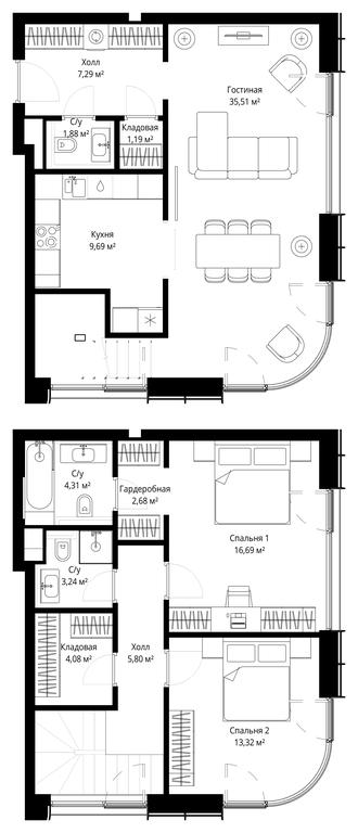 Продажа 3-комн. квартиры, 105,68 м² в ЖК «Сити Бэй (City Bay)», Волоколамское шоссе, 95с3, Москва, Россия #1 Продажа 3-комн. квартиры, 105,68 м² в ЖК «Сити Бэй (City Bay)», Волоколамское шоссе, 95с3, Москва, Россия #1