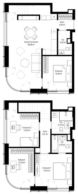 Продажа 4-комн. квартиры, 105,42 м² в ЖК «Сити Бэй (City Bay)», Волоколамское шоссе, 95с3, Москва, Россия #2