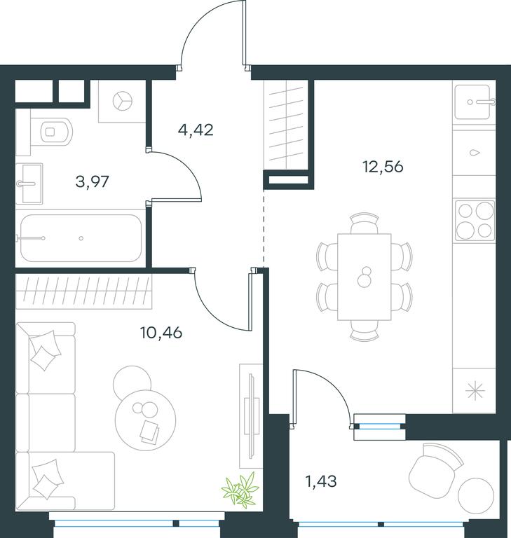 Apartment Sale, 32.2 sq. m. at Gorod V lesu, Gorod V Lesu Residential Complex, Village of Otradnoye, Krasnogorsk Urban District, Moscow Region, Russia #1 Apartment Sale, 32.2 sq. m. at Gorod V lesu, Gorod V Lesu Residential Complex, Village of Otradnoye, Krasnogorsk Urban District, Moscow Region, Russia #1
