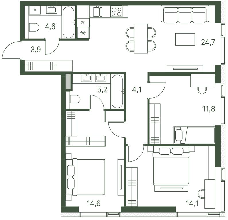 3-BD Apartment Sale, 83 sq. m. at Moments, Volokolamskoye Highway, 28, Moscow, Russia #1 3-BD Apartment Sale, 83 sq. m. at Moments, Volokolamskoye Highway, 28, Moscow, Russia #1