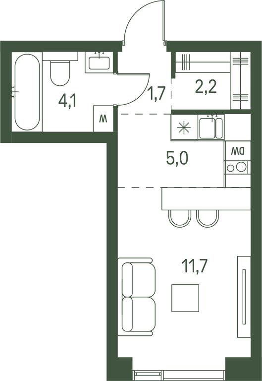 Apartment Sale, 24.7平方米 at Moments, Volokolamskoye Highway, 28, Moscow, Russia #1 Apartment Sale, 24.7平方米 at Moments, Volokolamskoye Highway, 28, Moscow, Russia #1