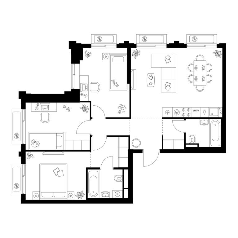 3-BD Apartment Sale, 74.7 sq. m. at Altufevskoe 53, Алтуфьевское шоссе, 53с11, Москва, Россия #1 3-BD Apartment Sale, 74.7 sq. m. at Altufevskoe 53, Алтуфьевское шоссе, 53с11, Москва, Россия #1