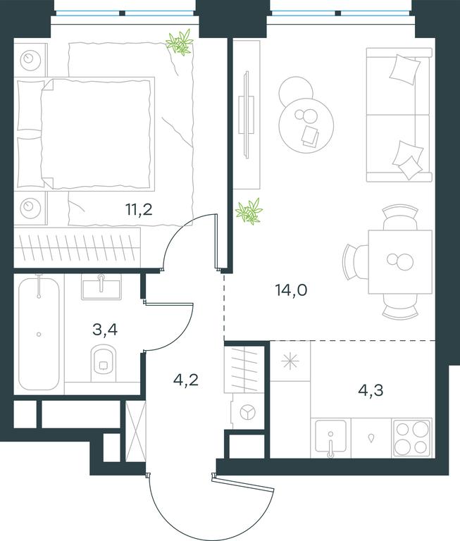Продажа 1-комн. квартиры, 37,1 м² в ЖК «Левел Звенигородская (Level Звенигородская)», 3-й Силикатный проезд, 6к1, Москва, Россия #1