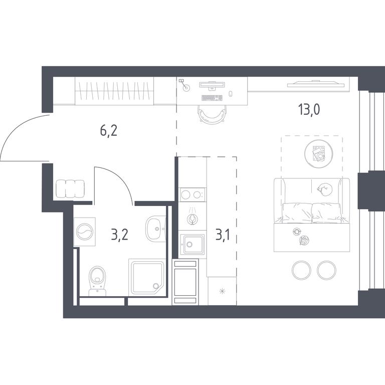 Apartment Sale, 25平方米 at Mytishchi Park, Silikatnaya ulitsa, 41к3, Mytischi, Moscow Region, Russia #1 Apartment Sale, 25平方米 at Mytishchi Park, Silikatnaya ulitsa, 41к3, Mytischi, Moscow Region, Russia #1