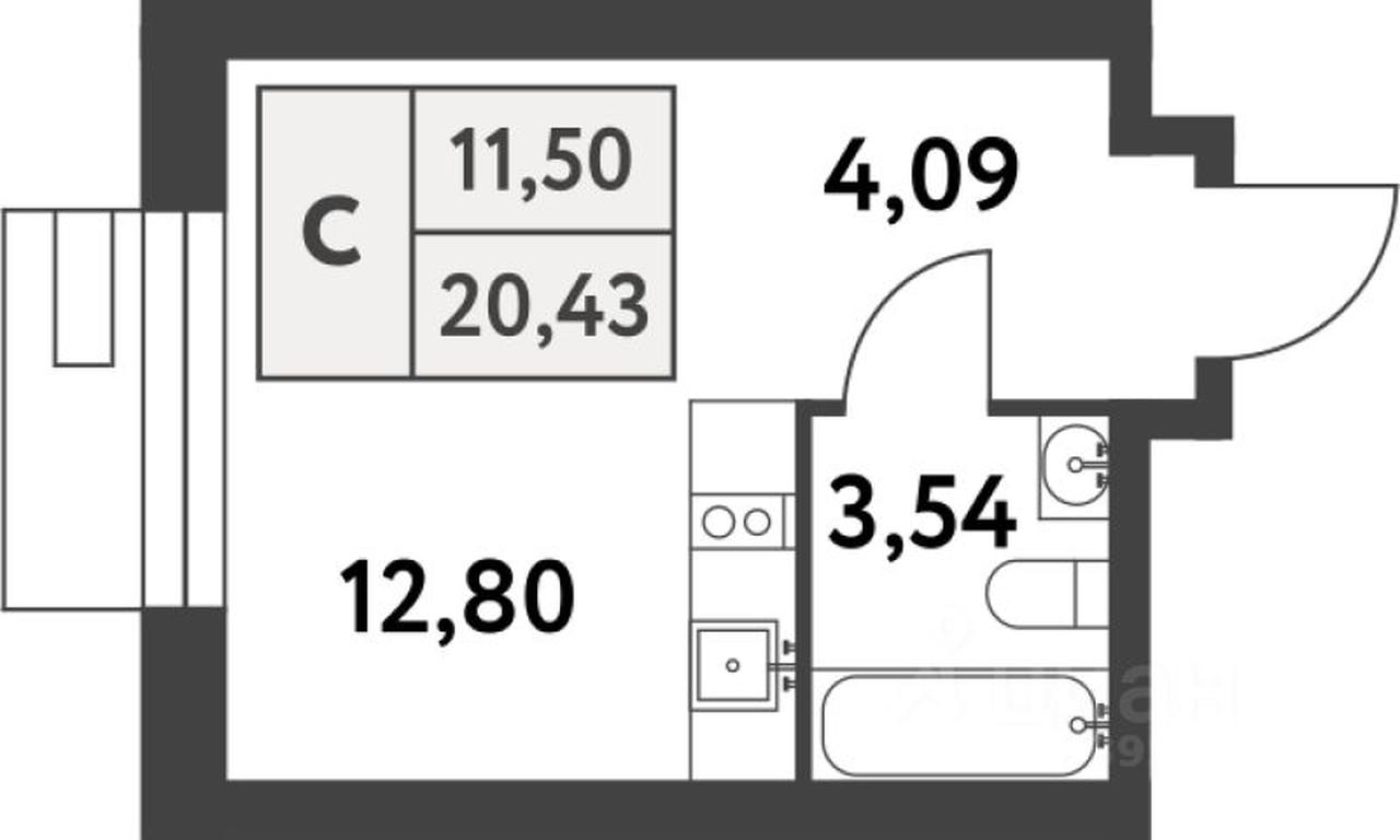 Apartment Sale, 20.4平方米 at Smart Garden (Smart Garden), 5-ya ulitsa Lesnyye Polyany, posyolok Gazoprovod, Kommunarka District, Novomoskovskiy Administrative Okrug, Moscow, Russia #1 Apartment Sale, 20.4平方米 at Smart Garden (Smart Garden), 5-ya ulitsa Lesnyye Polyany, posyolok Gazoprovod, Kommunarka District, Novomoskovskiy Administrative Okrug, Moscow, Russia #1