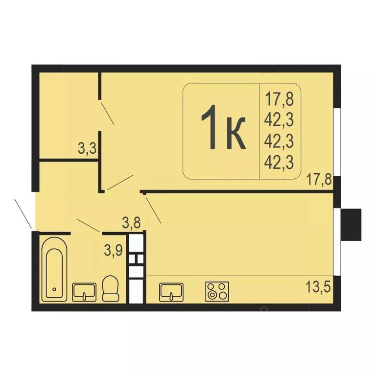Apartment Sale, 42.3 sq. m. at Frunzenskiy, Frunze Street, 30, mikrorayon Skhodnya, Khimki, Moscow Region, Russia #1 Apartment Sale, 42.3 sq. m. at Frunzenskiy, Frunze Street, 30, mikrorayon Skhodnya, Khimki, Moscow Region, Russia #1