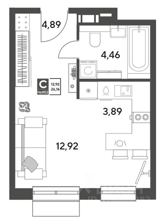 Apartment Sale, 26.16 sq. m. at Publitsist, ulitsa Zelyonaya Roshcha, Pushkino, Moscow Region, Russia #1 Apartment Sale, 26.16 sq. m. at Publitsist, ulitsa Zelyonaya Roshcha, Pushkino, Moscow Region, Russia #1