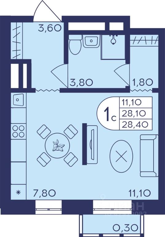 Apartment Sale, 28.2平方米 at Geroev, prospekt Geroyev, Zheleznodorozhny Microdistrict, Balashikha, Moscow Region, Russia #1 Apartment Sale, 28.2平方米 at Geroev, prospekt Geroyev, Zheleznodorozhny Microdistrict, Balashikha, Moscow Region, Russia #1