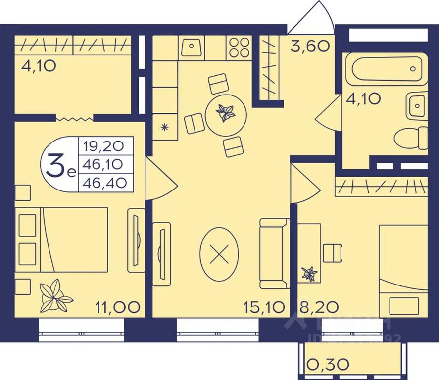 2-BD Apartment Sale, 46.1 sq. m. at Geroev, prospekt Geroyev, Zheleznodorozhny Microdistrict, Balashikha, Moscow Region, Russia #1 2-BD Apartment Sale, 46.1 sq. m. at Geroev, prospekt Geroyev, Zheleznodorozhny Microdistrict, Balashikha, Moscow Region, Russia #1
