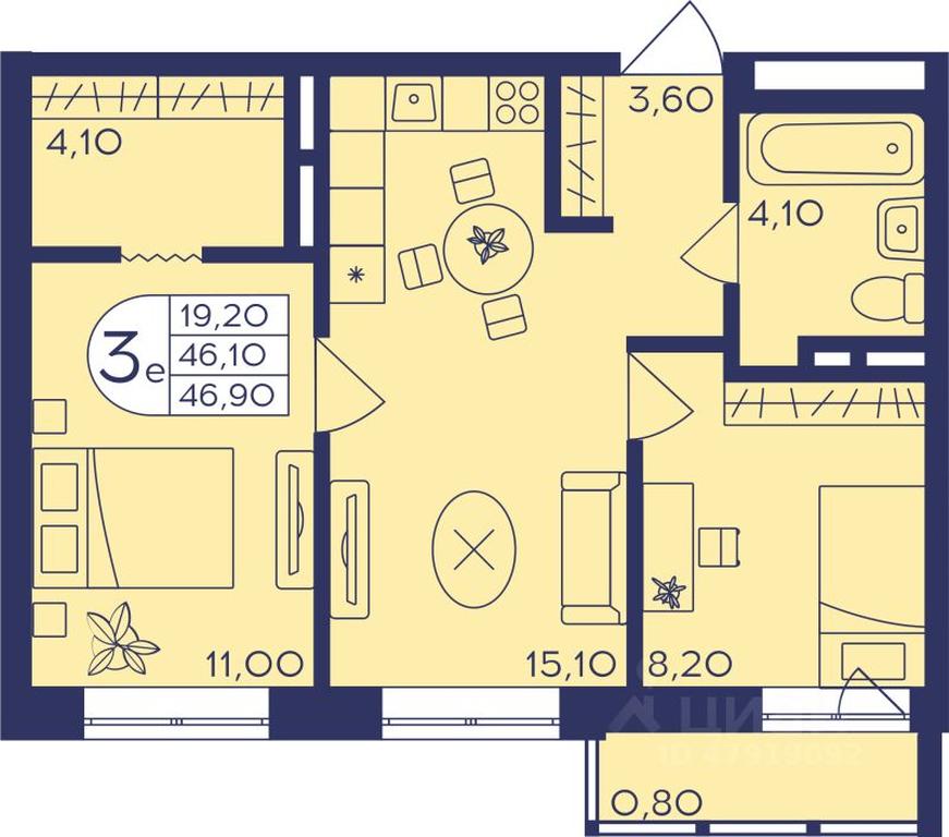 2-BD Apartment Sale, 46.8 sq. m. at Geroev, prospekt Geroyev, Zheleznodorozhny Microdistrict, Balashikha, Moscow Region, Russia #1 2-BD Apartment Sale, 46.8 sq. m. at Geroev, prospekt Geroyev, Zheleznodorozhny Microdistrict, Balashikha, Moscow Region, Russia #1