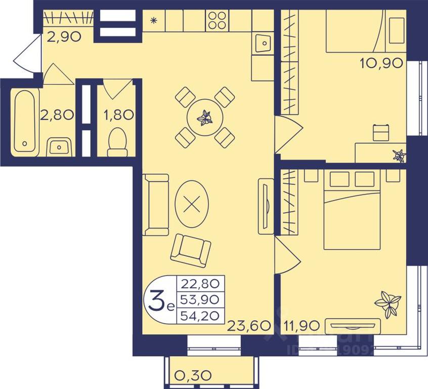 2-BD Apartment Sale, 54.1 sq. m. at Geroev, prospekt Geroyev, Zheleznodorozhny Microdistrict, Balashikha, Moscow Region, Russia #1 2-BD Apartment Sale, 54.1 sq. m. at Geroev, prospekt Geroyev, Zheleznodorozhny Microdistrict, Balashikha, Moscow Region, Russia #1