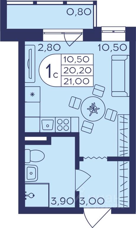 Продажа квартиры, 21 м² в ЖК «Героев», проспект Героев, микрорайон Железнодорожный, Балашиха, Московская область, Россия #1