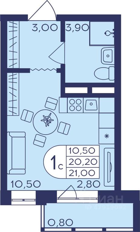 Apartment Sale, 21.1 sq. m. at Geroev, prospekt Geroyev, Zheleznodorozhny Microdistrict, Balashikha, Moscow Region, Russia #1 Apartment Sale, 21.1 sq. m. at Geroev, prospekt Geroyev, Zheleznodorozhny Microdistrict, Balashikha, Moscow Region, Russia #1