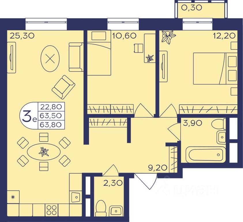 2-BD Apartment Sale, 63.5 sq. m. at Geroev, prospekt Geroyev, Zheleznodorozhny Microdistrict, Balashikha, Moscow Region, Russia #1 2-BD Apartment Sale, 63.5 sq. m. at Geroev, prospekt Geroyev, Zheleznodorozhny Microdistrict, Balashikha, Moscow Region, Russia #1