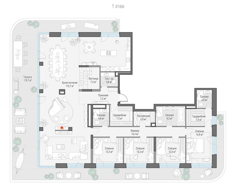 5-BD Apartment Sale, 416.9 sq. m. at Foriver, Simonovskaya Embankment, 3к1, Moscow, Russia #1 5-BD Apartment Sale, 416.9 sq. m. at Foriver, Simonovskaya Embankment, 3к1, Moscow, Russia #1