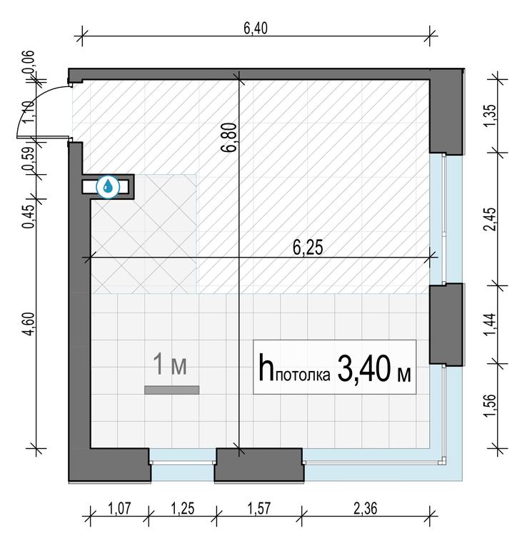 1-BD Apartment Sale, 41.5平方米 at Foriver, Simonovskaya Embankment, 3к1, Moscow, Russia #2 1-BD Apartment Sale, 41.5平方米 at Foriver, Simonovskaya Embankment, 3к1, Moscow, Russia #2