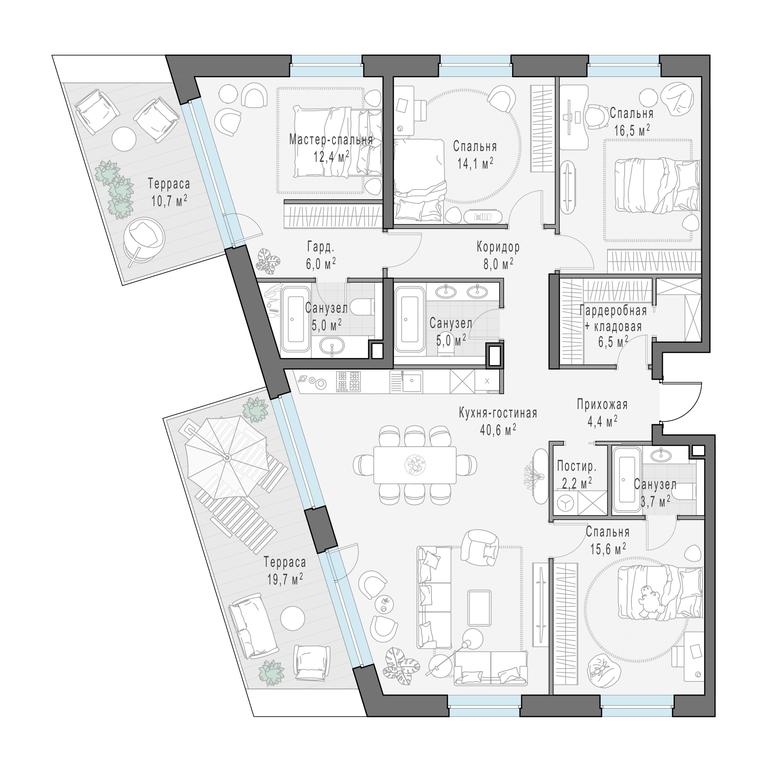 3-BD Apartment Sale, 150.6平方米 at Foriver, Simonovskaya Embankment, 3к1, Moscow, Russia #1 3-BD Apartment Sale, 150.6平方米 at Foriver, Simonovskaya Embankment, 3к1, Moscow, Russia #1