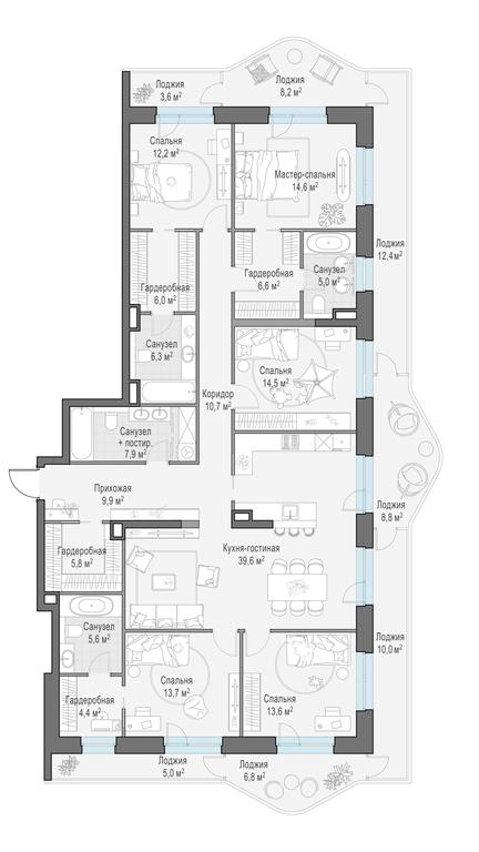 4-BD Apartment Sale, 205.5 sq. m. at Foriver, Simonovskaya Embankment, 3к1, Moscow, Russia #1 4-BD Apartment Sale, 205.5 sq. m. at Foriver, Simonovskaya Embankment, 3к1, Moscow, Russia #1