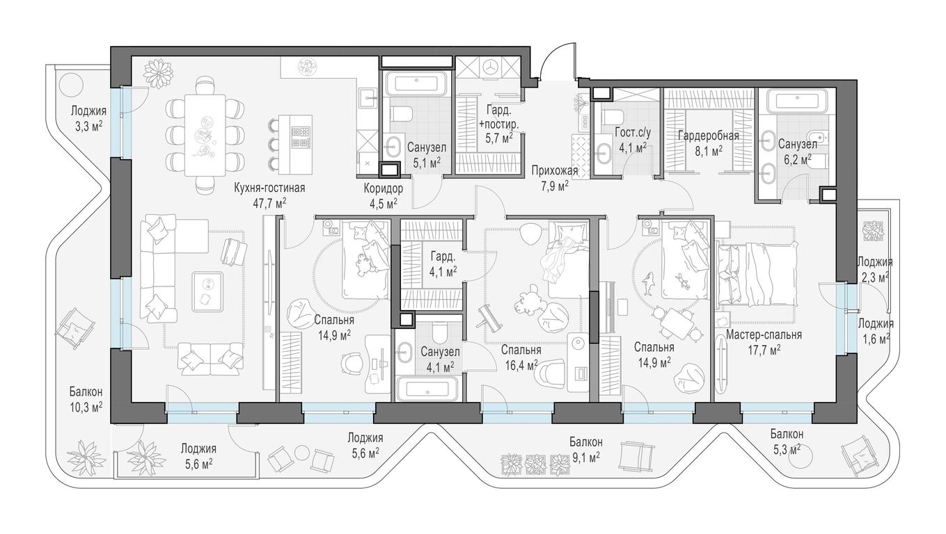 3-BD Apartment Sale, 179 sq. m. at Foriver, Simonovskaya Embankment, 3к1, Moscow, Russia #1 3-BD Apartment Sale, 179 sq. m. at Foriver, Simonovskaya Embankment, 3к1, Moscow, Russia #1