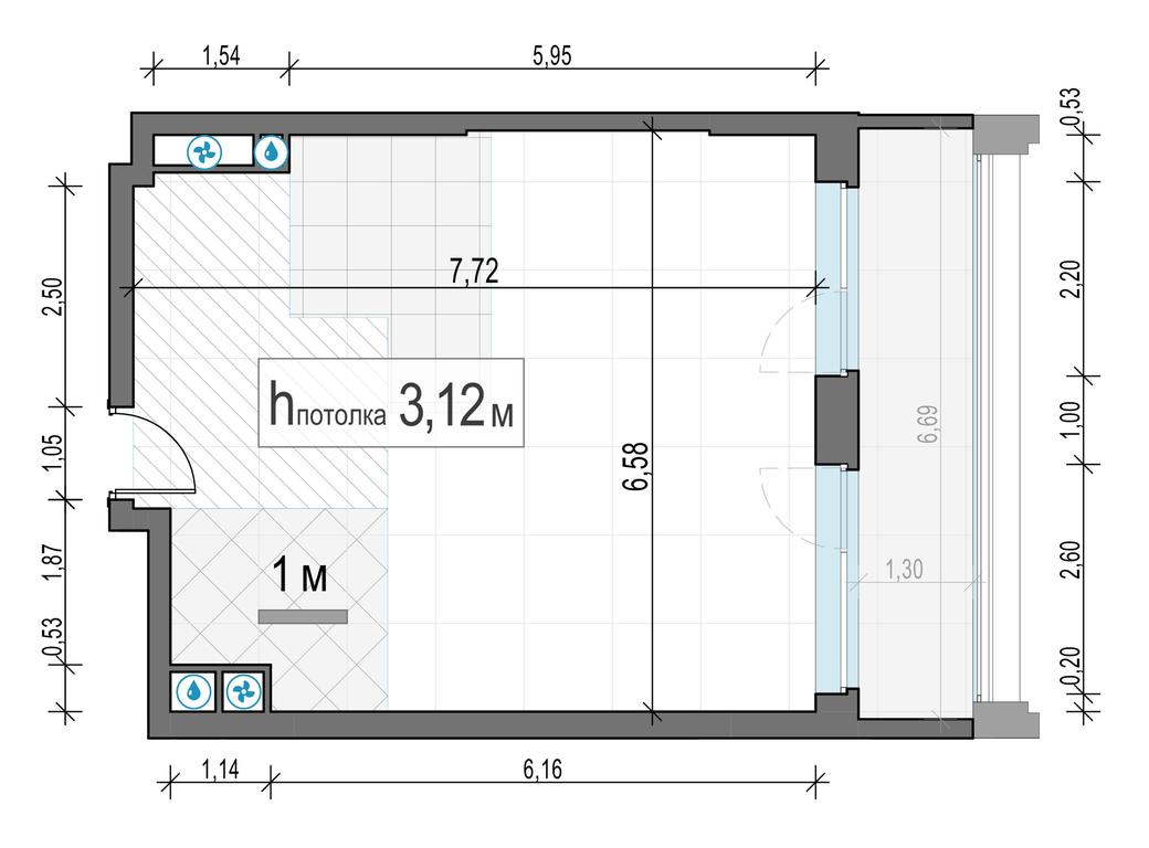 1-BD Apartment Sale, 53.4 sq. m. at Foriver, Simonovskaya Embankment, 3к1, Moscow, Russia #2