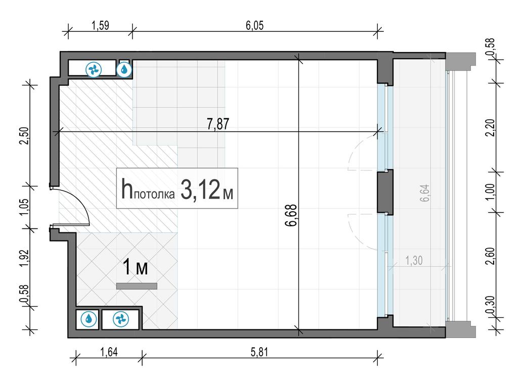 1-BD Apartment Sale, 54.3 sq. m. at Foriver, Simonovskaya Embankment, 3к1, Moscow, Russia #2