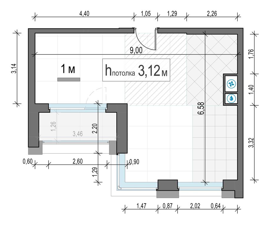 1-BD Apartment Sale, 46.7 sq. m. at Foriver, Simonovskaya Embankment, 3к1, Moscow, Russia #2 1-BD Apartment Sale, 46.7 sq. m. at Foriver, Simonovskaya Embankment, 3к1, Moscow, Russia #2