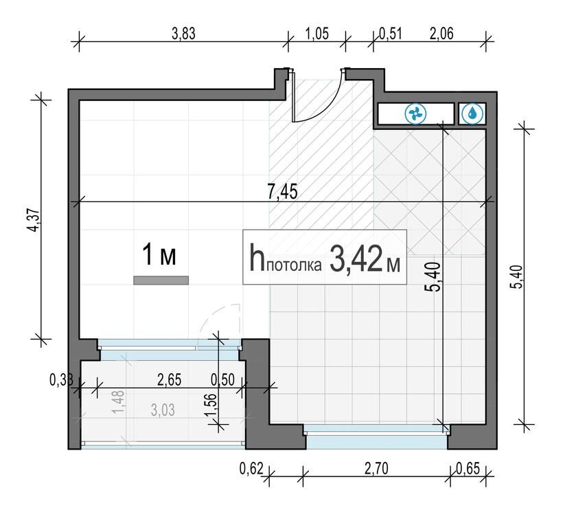 1-BD Apartment Sale, 40 sq. m. at Foriver, Simonovskaya Embankment, 3к1, Moscow, Russia #2 1-BD Apartment Sale, 40 sq. m. at Foriver, Simonovskaya Embankment, 3к1, Moscow, Russia #2