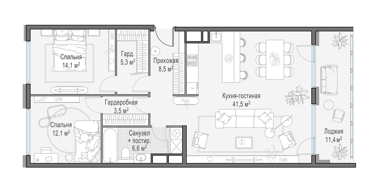 3-BD Apartment Sale, 99 sq. m. at Foriver, Simonovskaya Embankment, 3к1, Moscow, Russia #1 3-BD Apartment Sale, 99 sq. m. at Foriver, Simonovskaya Embankment, 3к1, Moscow, Russia #1