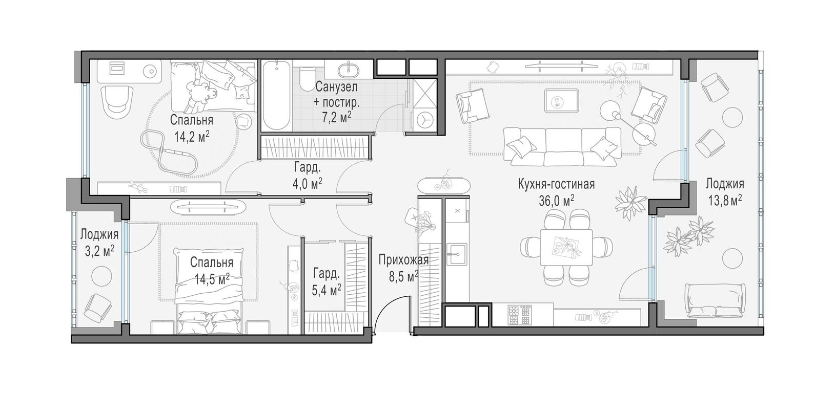 3-BD Apartment Sale, 99.9平方米 at Foriver, Simonovskaya Embankment, 3к1, Moscow, Russia #1 3-BD Apartment Sale, 99.9平方米 at Foriver, Simonovskaya Embankment, 3к1, Moscow, Russia #1