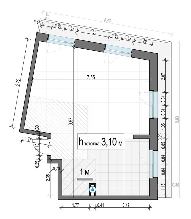 2-BD Apartment Sale, 66.2平方米 at Foriver, Simonovskaya Embankment, 3к1, Moscow, Russia #2 2-BD Apartment Sale, 66.2平方米 at Foriver, Simonovskaya Embankment, 3к1, Moscow, Russia #2