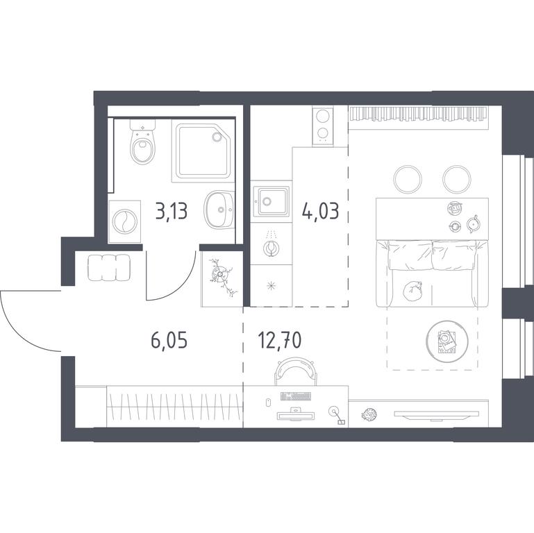 Apartment Sale, 25.91 sq. m. at Prigorod Lesnoe, Molodyozhny bulvar, 6, derevnya Misaylovo, Leninskiy City District, Moscow Region, Russia #1 Apartment Sale, 25.91 sq. m. at Prigorod Lesnoe, Molodyozhny bulvar, 6, derevnya Misaylovo, Leninskiy City District, Moscow Region, Russia #1