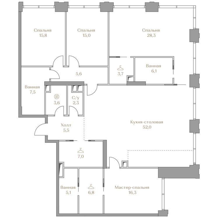 4-BD Apartment Sale, 180.6 sq. m. at Luzhniki Collection, Luzhnetskaya Embankment, 2/4с17, Moscow, Russia #1 4-BD Apartment Sale, 180.6 sq. m. at Luzhniki Collection, Luzhnetskaya Embankment, 2/4с17, Moscow, Russia #1