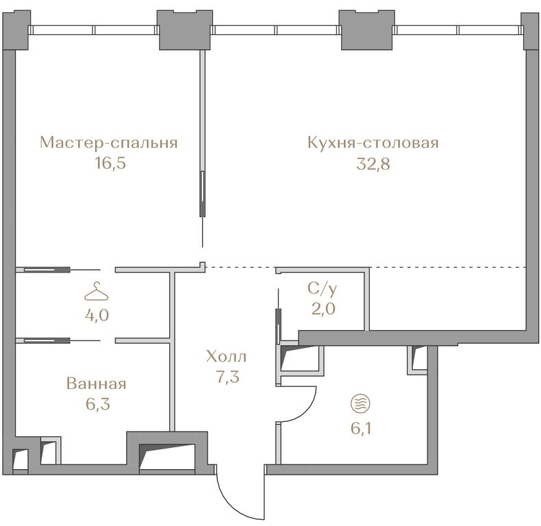 1-BD Apartment Sale, 75平方米 at Luzhniki Collection, Luzhnetskaya Embankment, 2/4с17, Moscow, Russia #1 1-BD Apartment Sale, 75平方米 at Luzhniki Collection, Luzhnetskaya Embankment, 2/4с17, Moscow, Russia #1