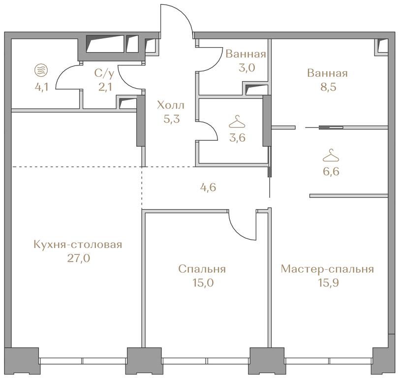 2-BD Apartment Sale, 95.7 sq. m. at Luzhniki Collection, Luzhnetskaya Embankment, 2/4с17, Moscow, Russia #1 2-BD Apartment Sale, 95.7 sq. m. at Luzhniki Collection, Luzhnetskaya Embankment, 2/4с17, Moscow, Russia #1