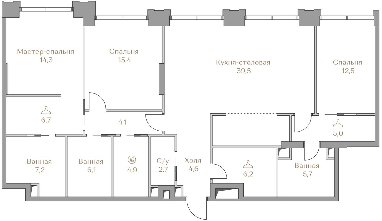 3-BD Apartment Sale, 134.9 sq. m. at Luzhniki Collection, Luzhnetskaya Embankment, 2/4с17, Moscow, Russia #1 3-BD Apartment Sale, 134.9 sq. m. at Luzhniki Collection, Luzhnetskaya Embankment, 2/4с17, Moscow, Russia #1
