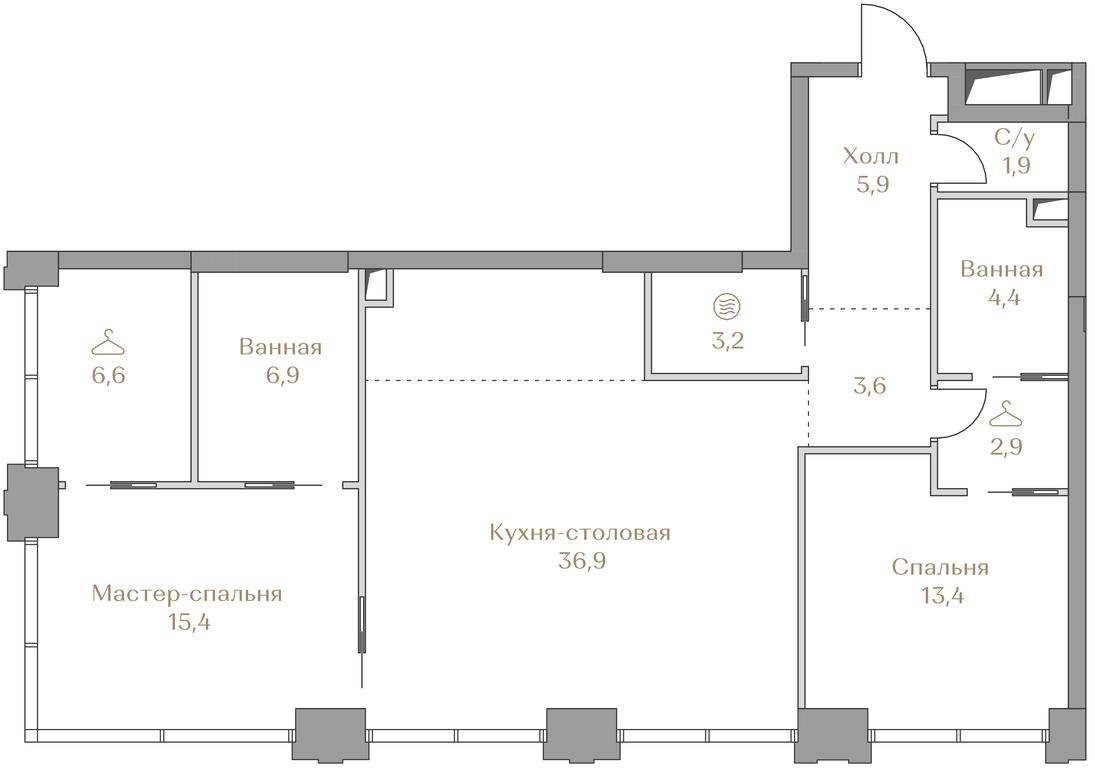 2-BD Apartment Sale, 101.1 sq. m. at Luzhniki Collection, Luzhnetskaya Embankment, 2/4с17, Moscow, Russia #1 2-BD Apartment Sale, 101.1 sq. m. at Luzhniki Collection, Luzhnetskaya Embankment, 2/4с17, Moscow, Russia #1
