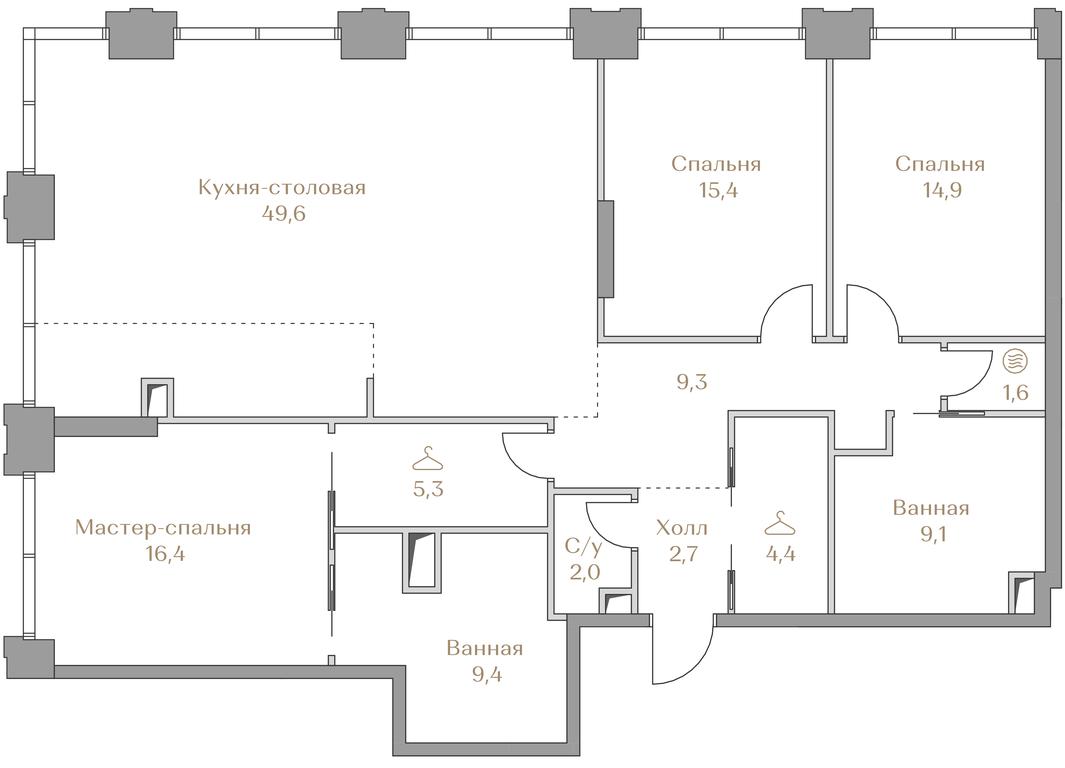 3-BD Apartment Sale, 140.1平方米 at Luzhniki Collection, Luzhnetskaya Embankment, 2/4с17, Moscow, Russia #1 3-BD Apartment Sale, 140.1平方米 at Luzhniki Collection, Luzhnetskaya Embankment, 2/4с17, Moscow, Russia #1