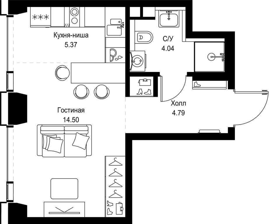 Apartment Sale, 28.7 sq. m. at SET, Vereyskaya Street, Moscow, Russia #1