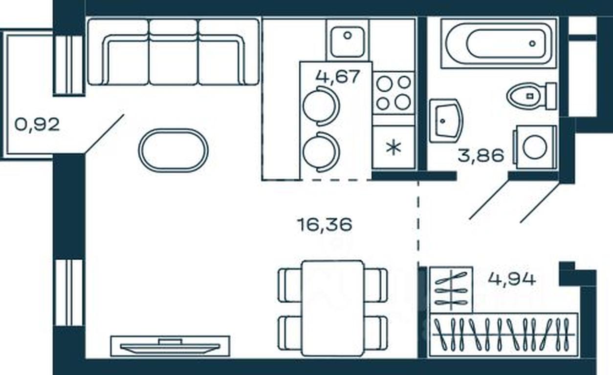 Apartment Sale, 30.11 sq. m. at M-5, Tsentralnaya ulitsa, Krasnogorsk, Moscow Region, Russia #1