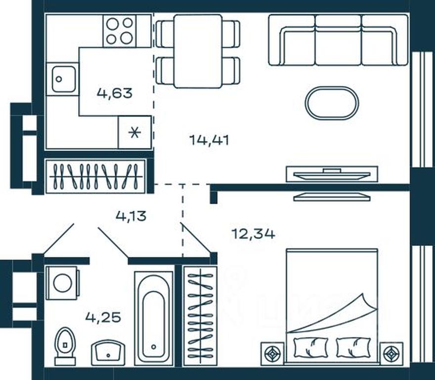 Apartment Sale, 39.76 sq. m. at M-5, Tsentralnaya ulitsa, Krasnogorsk, Moscow Region, Russia #1 Apartment Sale, 39.76 sq. m. at M-5, Tsentralnaya ulitsa, Krasnogorsk, Moscow Region, Russia #1