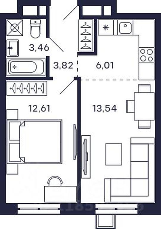 Apartment Sale, 39.44平方米 at Tetris, Zheleznodorozhny pereulok, Krasnogorsk, Moscow Region, Russia #1 Apartment Sale, 39.44平方米 at Tetris, Zheleznodorozhny pereulok, Krasnogorsk, Moscow Region, Russia #1