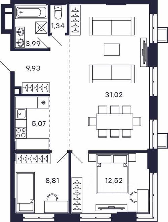 1-BD Apartment Sale, 72.68 sq. m. at Tetris, Zheleznodorozhny pereulok, Krasnogorsk, Moscow Region, Russia #2 1-BD Apartment Sale, 72.68 sq. m. at Tetris, Zheleznodorozhny pereulok, Krasnogorsk, Moscow Region, Russia #2