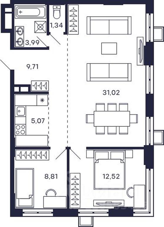 1-BD Apartment Sale, 72.46平方米 at Tetris, Zheleznodorozhny pereulok, Krasnogorsk, Moscow Region, Russia #1 1-BD Apartment Sale, 72.46平方米 at Tetris, Zheleznodorozhny pereulok, Krasnogorsk, Moscow Region, Russia #1