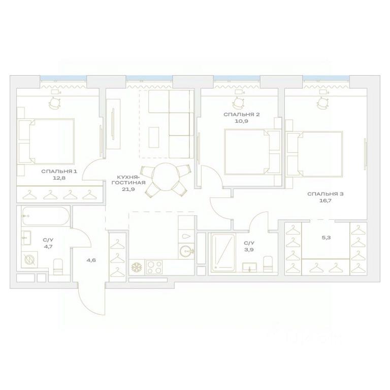 3-BD Apartment Sale, 80.8平方米 at Detali, zhiloy kompleks Detali, Maryino Settlement, Filimonkovskoye Municipal Formation, Moscow, Russia #1 3-BD Apartment Sale, 80.8平方米 at Detali, zhiloy kompleks Detali, Maryino Settlement, Filimonkovskoye Municipal Formation, Moscow, Russia #1