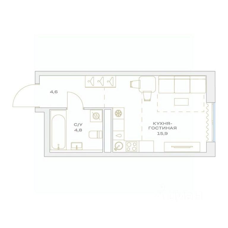 Apartment Sale, 25.3 sq. m. at Detali, zhiloy kompleks Detali, Maryino Settlement, Filimonkovskoye Municipal Formation, Moscow, Russia #1 Apartment Sale, 25.3 sq. m. at Detali, zhiloy kompleks Detali, Maryino Settlement, Filimonkovskoye Municipal Formation, Moscow, Russia #1